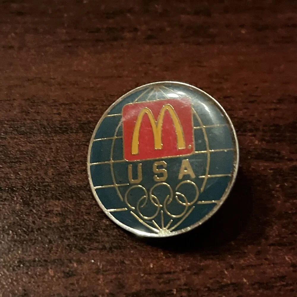 McDonald's Olympics‎ Team USA Globe Employee Lapel Hat Pin